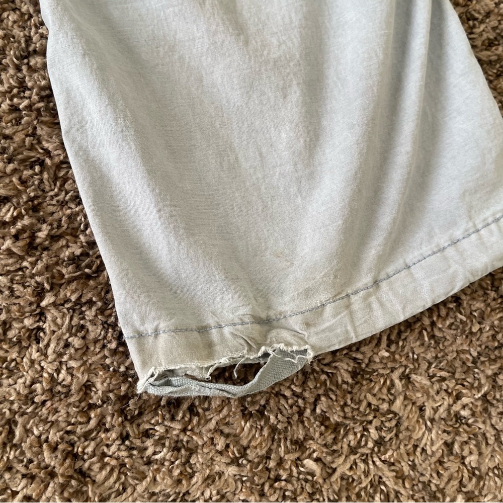 American Eagle AE Stretch Cargo Pants Light Gray Size 2 Straight Leg Y2K - Picture 12 of 12